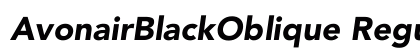 AvonairBlackOblique Regular preview