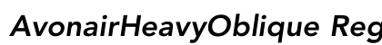 AvonairHeavyOblique Regular preview