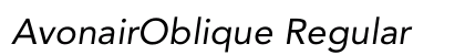 AvonairOblique Regular preview