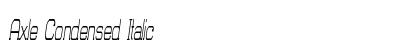 Axle Condensed Italic Preview