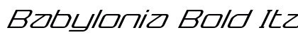 Babylonia Bold Italic Preview