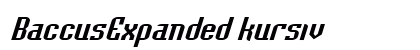 BaccusExpanded kursiv preview