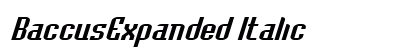 BaccusExpanded Italic Preview
