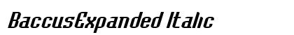 BaccusExpanded Italic Preview