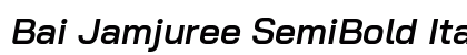 Bai Jamjuree SemiBold Italic Preview