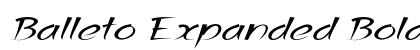Balleto Expanded Bold Italic Preview