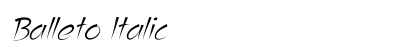 Balleto Italic Preview