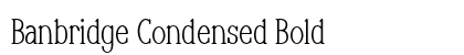 Banbridge Condensed Bold Preview