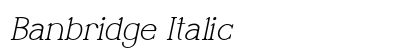 Banbridge Italic Preview