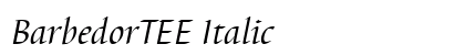 BarbedorTEE Italic Preview