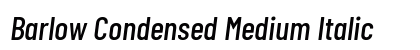 Barlow Condensed Medium Italic Preview