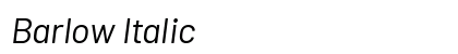 Barlow Italic Preview