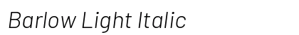 Barlow Light Italic preview