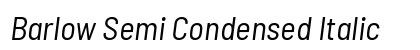 Barlow Semi Condensed Italic Preview