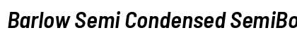 Barlow Semi Condensed SemiBold Italic Preview