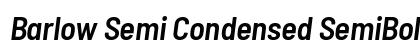 Barlow Semi Condensed SemiBold Italic Preview