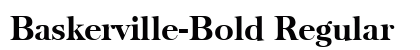 Baskerville-Bold Regular Preview