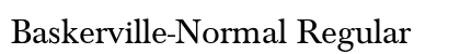 Baskerville-Normal Regular preview