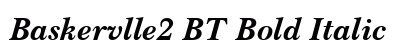Baskervlle2 BT Bold Italic Preview