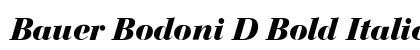 Bauer Bodoni D Bold Italic Preview