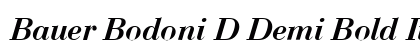 Bauer Bodoni D Demi Bold Italic Preview
