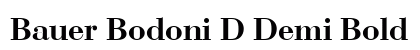 Bauer Bodoni D Demi Bold Preview