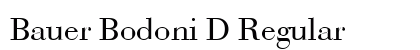 Bauer Bodoni D Regular Preview
