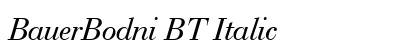 BauerBodni BT Italic Preview