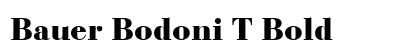 Bauer Bodoni T Bold preview