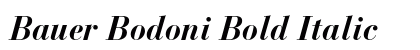 Bauer Bodoni Bold Italic Preview