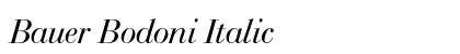 Bauer Bodoni Italic Preview