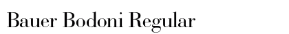 Bauer Bodoni Regular Preview