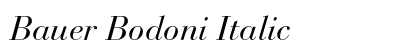 Bauer Bodoni Italic Preview