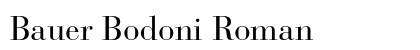 Bauer Bodoni Roman Preview