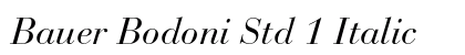 Bauer Bodoni Std 1 Italic Preview