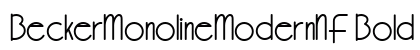 BeckerMonolineModernNF Bold preview