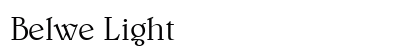 Belwe Light Preview