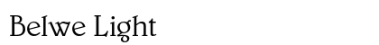 Belwe Light Preview