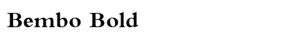 Bembo Bold Preview