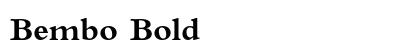 Bembo Bold Preview