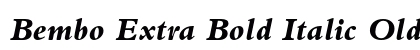 Bembo Extra Bold Italic Oldstyle Figures Preview