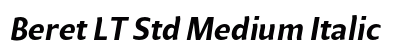 Beret LT Std Medium Italic Preview