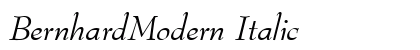 BernhardModern Italic Preview