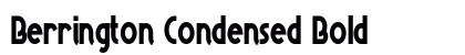 Berrington Condensed Bold Preview