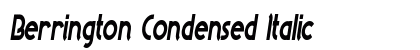 Berrington Condensed Italic Preview