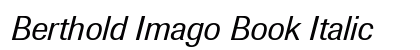 Berthold Imago Book Italic preview