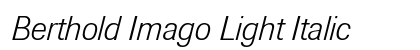 Berthold Imago Light Italic Preview