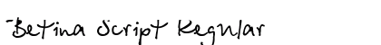 Betina Script Regular Preview