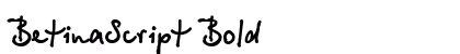 BetinaScript Bold preview