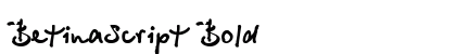 BetinaScript Bold preview